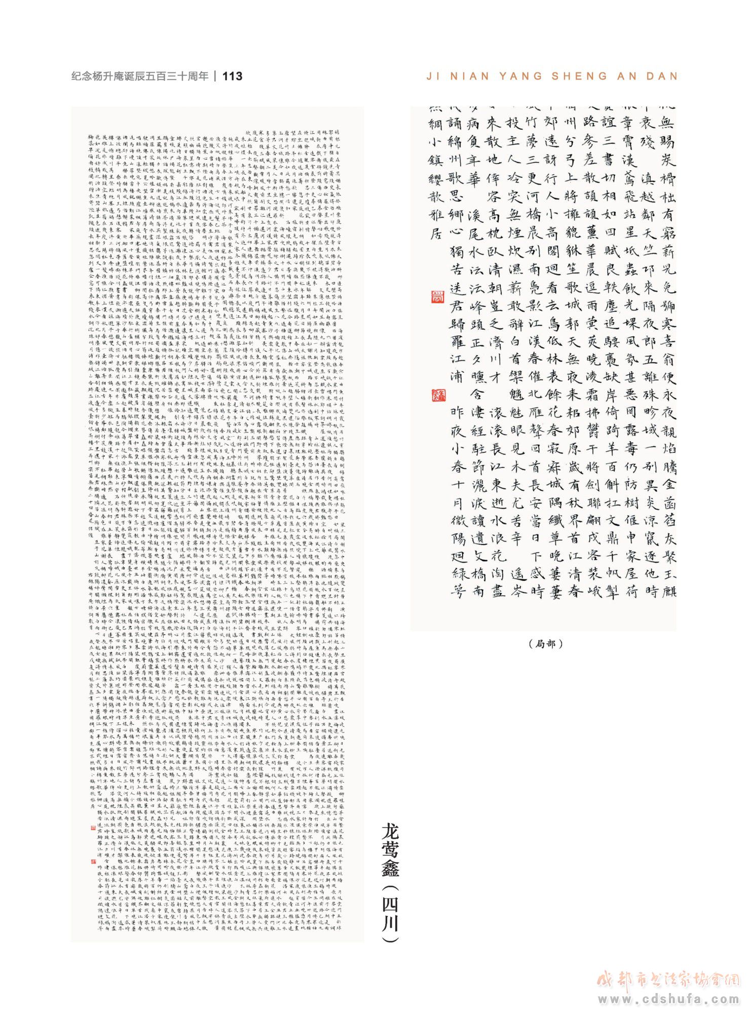 “纪念杨升庵诞辰530周年全国书法作品展”在新都香城国际艺术港隆重开幕 - 协会动态 - 成都市书法家协会