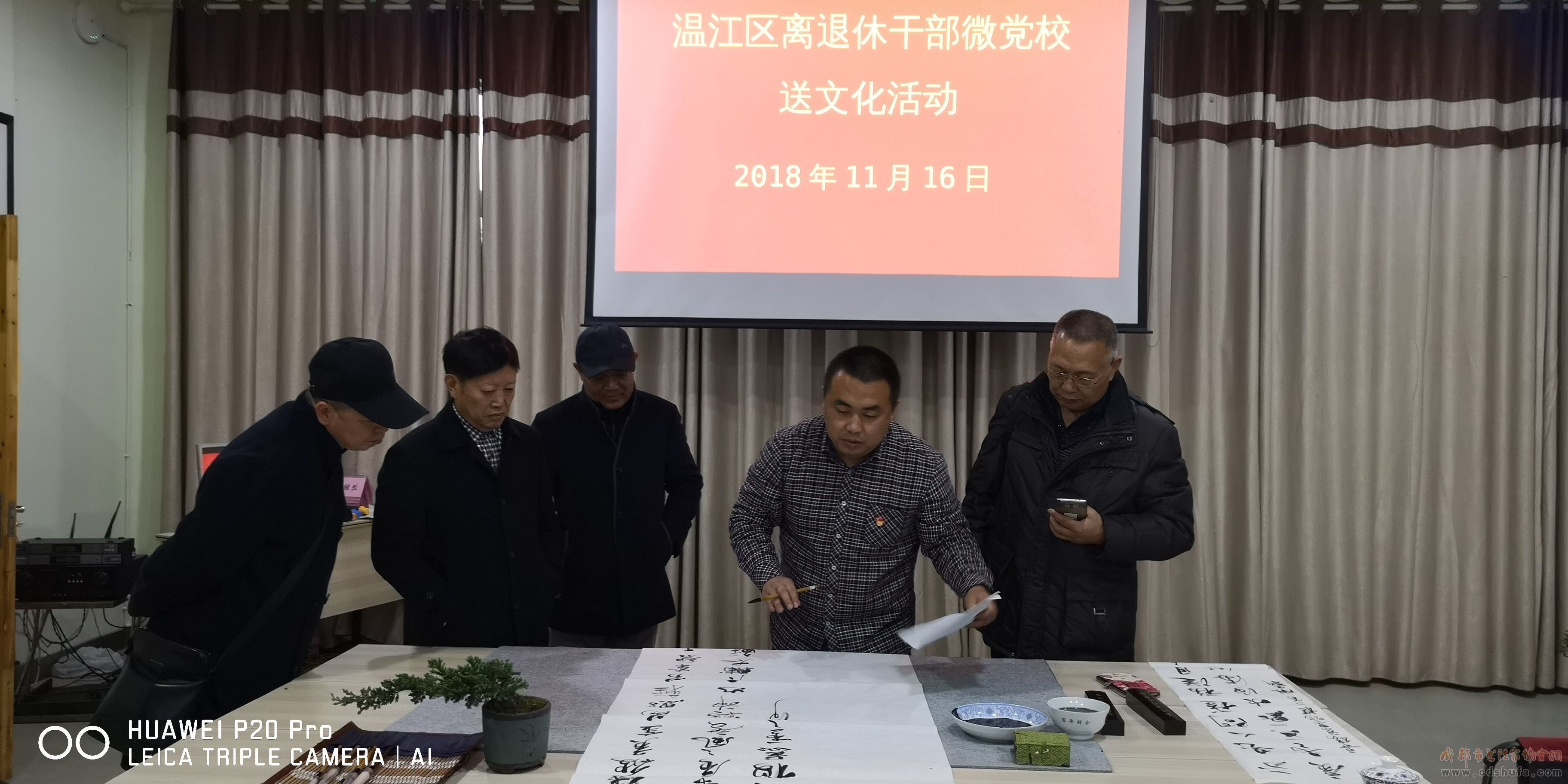 成都市书法家协会“深扎”小分队走进温江区岷江村